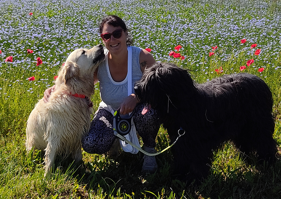 Sandrine et les chiens
